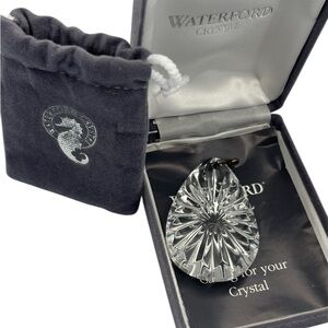 Waterford cut crystal teardrop pendant for chain necklace BOXED vintage